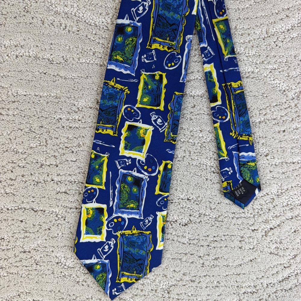 Men's Vincent Van Gogh 100% Silk Novelty Neck Tie Artistic